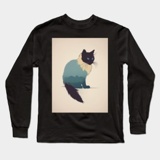 Ragdoll Cat 1 - Japanese Retro Art Long Sleeve T-Shirt